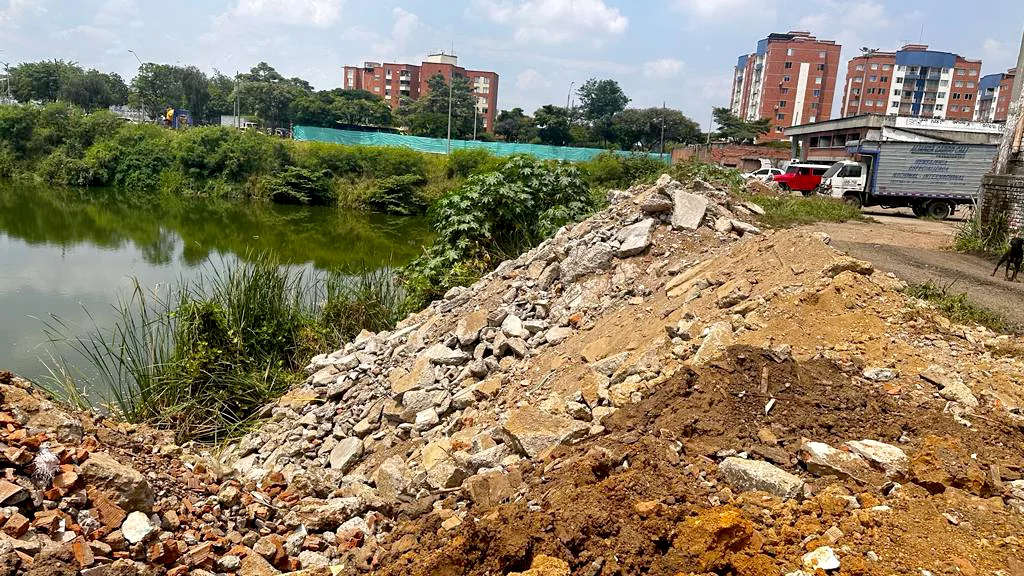 Zona afectada por escombros. Foto: Alcaldía de Cali.